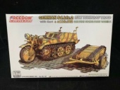 16002   German Sd.Kfz.2 Kettenkraftrad with Cart & Sdkfz 302 Goliath Demolition Vehicle 1/16 Freedom Model Kits