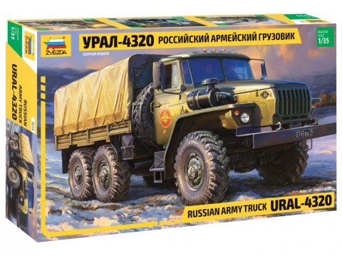 	 3654 Российский армейский грузовик Урал-4320 1:35 звезда