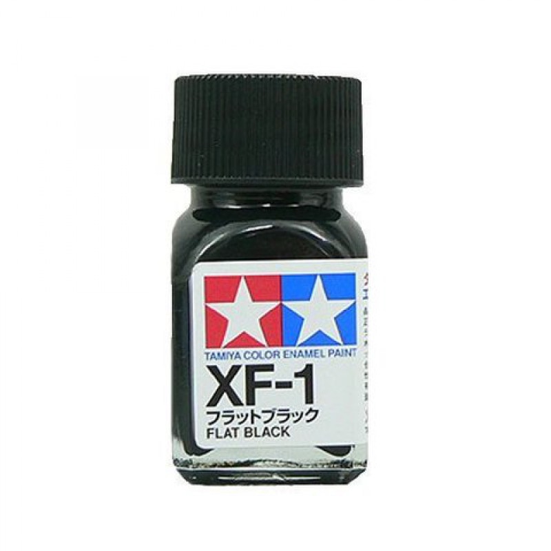 XF-1 FLAT BLACK, ENAMEL PAINT 10 ML. (ר ) TAMIYA 80301